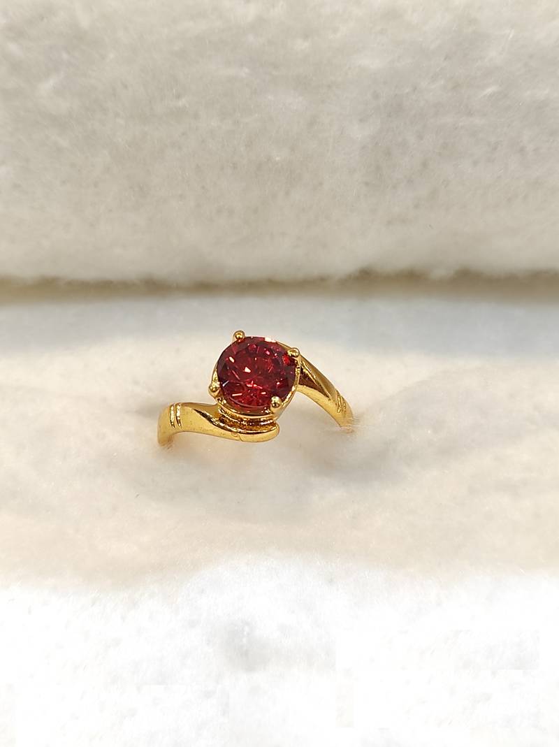 Maroon diamond rings