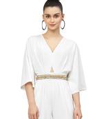 Black & Gold Braided & Beaded PU Handmade Belt