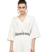 Off White & Black Braided Cotton Handmade Belt