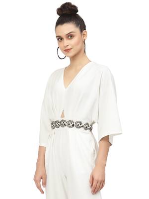 Off White & Black Braided Cotton Handmade Belt 2