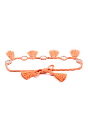 Peach Braided Cotton Handmade Belt 5