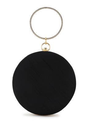 Anekaant Gala Black & Multi Floral Emroidered Faux Silk Clutch 3