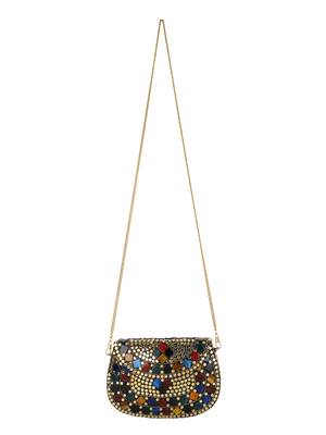 Mosaic Gold & Multi Mosaic Embellished Metal Clutch 5