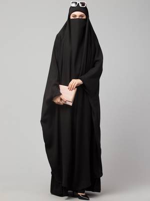 Black Kashibo Plain Jilbab 3