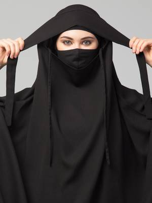 Black Kashibo Plain Jilbab 4