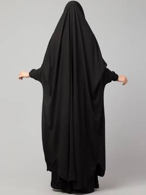 Black Kashibo Plain Jilbab 5