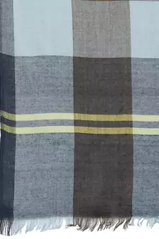 Spatial Brown & Multi Checkered Viscose Rayon scarf