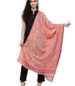 Paisan Red & Gold Woven Design Modal Shawl