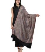 Paisan Black & Multi Paisely Woven Design Modal Stole