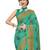 Light sky blue printed georgette saree with blouse