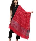 Spatial Magenta & Multi Striped Lurex & Polywool Stole