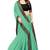 Light green plain georgette saree with blouse