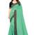 Light green plain georgette saree with blouse