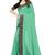 Light green plain georgette saree with blouse