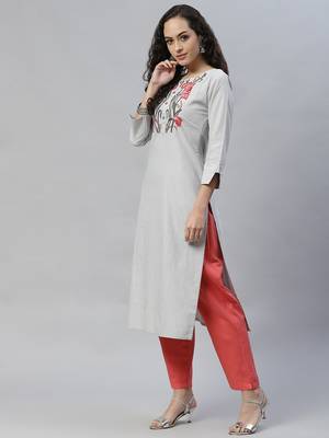 White embroidered cotton cotton-kurtis 2