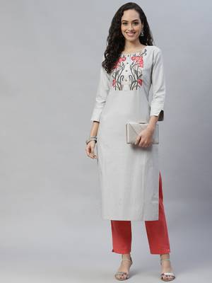 White embroidered cotton cotton-kurtis 4