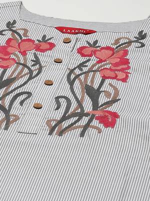 White embroidered cotton cotton-kurtis 5