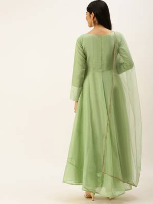 Ethnovogue Ready To Wear Green Ankle Length Anarkali Suit 2