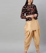 Ethnovogue Ready To Wear Beige Jacket Style Dhoti