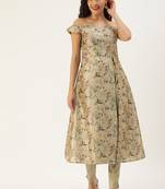 Ethnovogue Ready To Wear Multicolored Digital Printed Indowestern Set