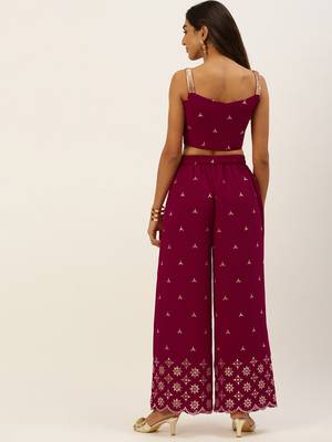 Ethnovogue Ready To Wear Pink Embroidered Co Ords Set 2