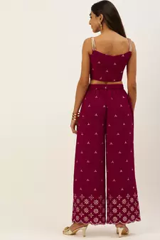 Ethnovogue Ready To Wear Pink Embroidered Co Ords Set