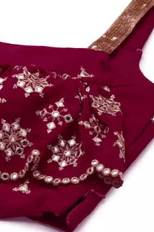 Ethnovogue Ready To Wear Pink Embroidered Co Ords Set