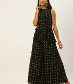 Ethnovogue Ready To Wear Green Embroidered Georgette Palazzo sets