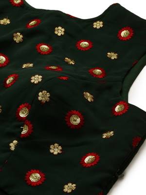 Ethnovogue Ready To Wear Green Embroidered Georgette Palazzo sets 4