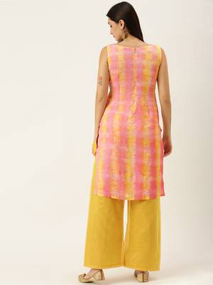 Ethnovogue Ready To Wear Mustard N Multicolored Embroidered Kurta Set 2