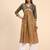 Vbuyz Women'S Printed A-Line Cotton Mustard  Stitched Kurta