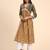 Vbuyz Women'S Printed A-Line Cotton Mustard  Stitched Kurta