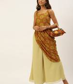 Ethnovogue Ready To Wear Multicolor N Beige Printed Kurta Set