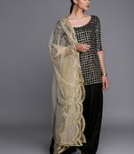 Ethnovogue Ready To Wear Black Embroidered Georgette Patiala Suit