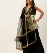 Ethnovogue Ready To Wear Black N Off White Kali Palazzo Set