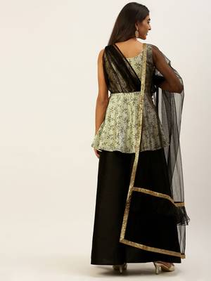 Ethnovogue Ready To Wear Black N Off White Kali Palazzo Set 2