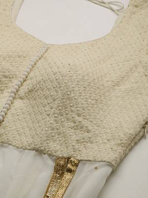 Ethnovogue Ready To Wear White Embroidered Anarkali Suit 4