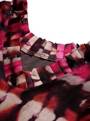 Ethnovogue Ready To Wear Multicolored Print Art Silk Wide Leg Pant Set 4