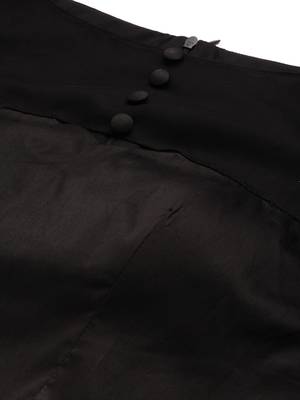 Ethnovogue Ready To Wear Black N Green Taffeta Printed Anarkali Suit 4