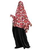 JSDC Soft Viscose Lycra Fabric Floral Printed Women Free Size Instant Hijab Khimar