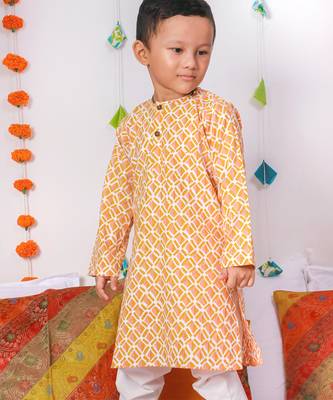 Genda Kurta with Churidaar & Ambar Nehru Jacket 4