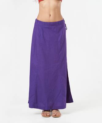 Purple Saree With Crystal Drops & Peticot 4