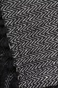 Mezposh Acoustic Black & White Chevron Pattern Cotton Sofa Throw (140 x 180 cm)