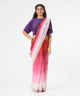 Red Saree Ombre & Peticot 1