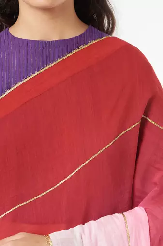 Red Saree Ombre & Peticot