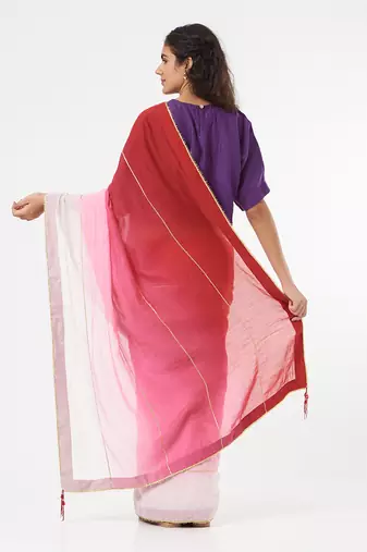 Red Saree Ombre & Peticot