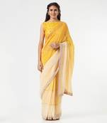 Yellow Ombre Saree & Peticot