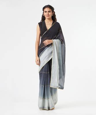 Black Ombre Saree & Peticot 1