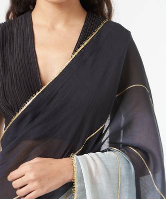 Black Ombre Saree & Peticot 2
