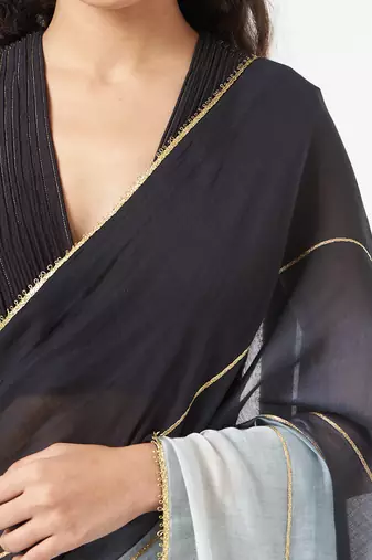 Black Ombre Saree & Peticot
